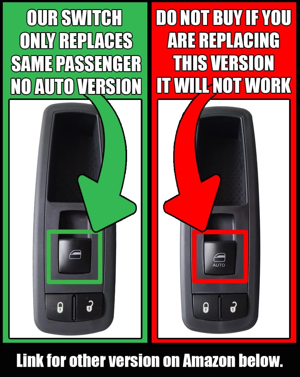 SWITCHDOCTOR Front Passenger Window Switch for 2007-2011 Dodge Nitro