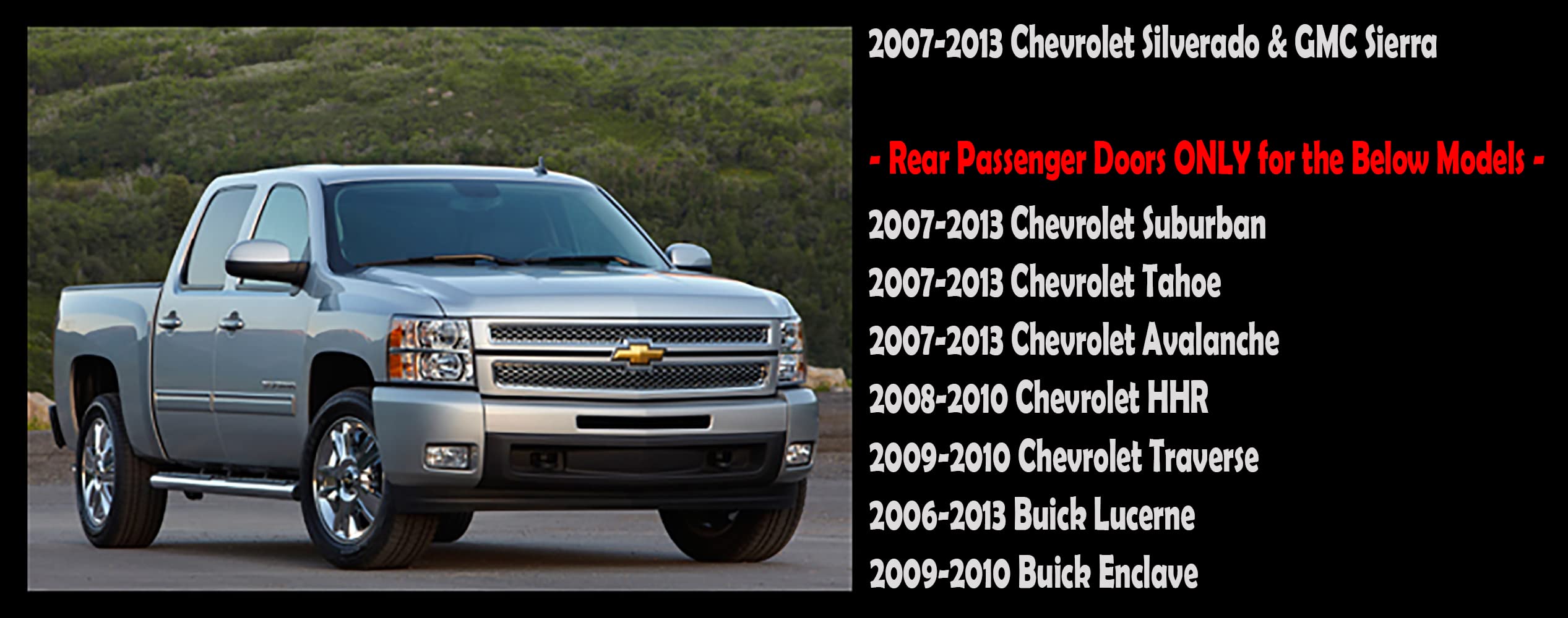 SWITCHDOCTOR Rear Window Switch for 2007-2013 Chevrolet Tahoe