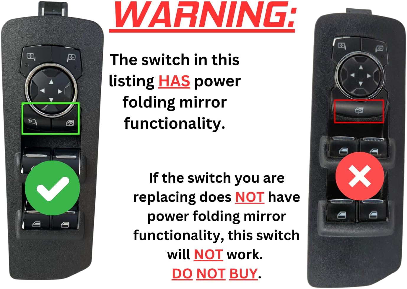 SWITCHDOCTOR Window Master Switch for 2015-2020 F-150 F 150 (Double Cab, Super Cab, Supercrew, With Power Folding Mirrors)
