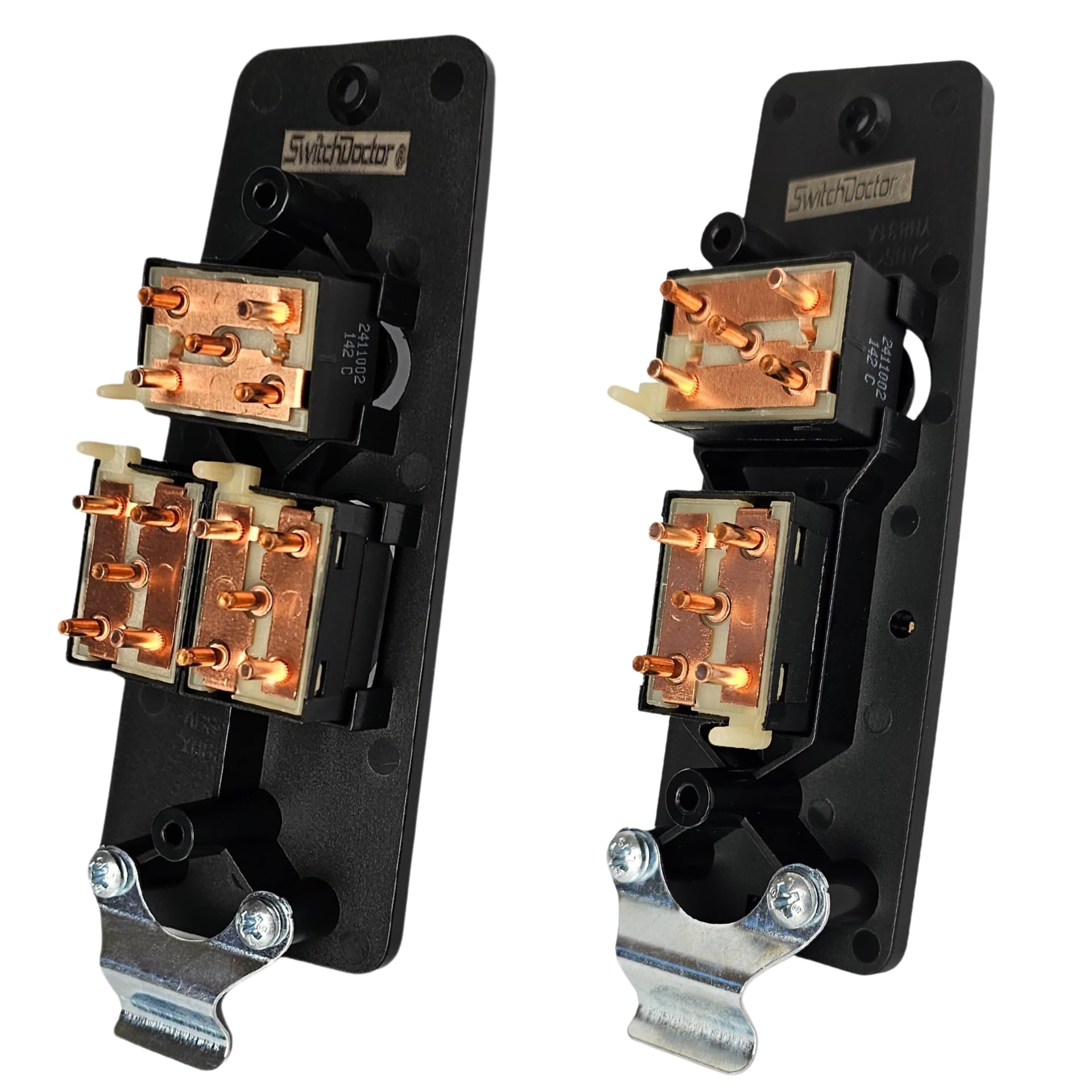 SWITCHDOCTOR Window Master Switch & Front Passenger Set for 1987-1993 Ford Mustang Coupe (Bezel, Lock, 2 Door, Full Assembly)