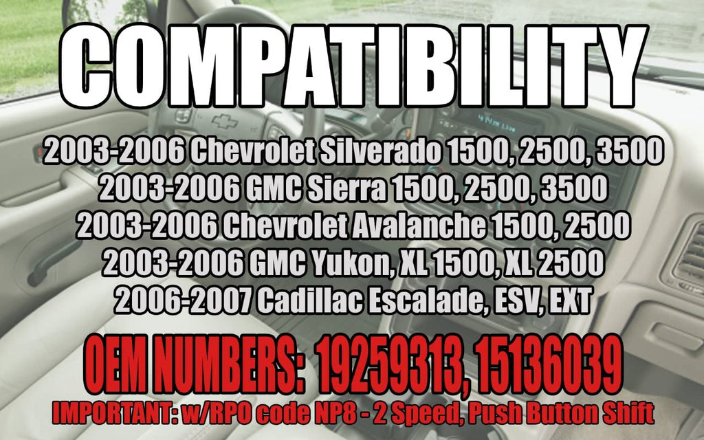 SWITCHDOCTOR 4x4 Transfer Case Switch for Silverado, Suburban, Tahoe, Avalanche, Yukon, Sierra