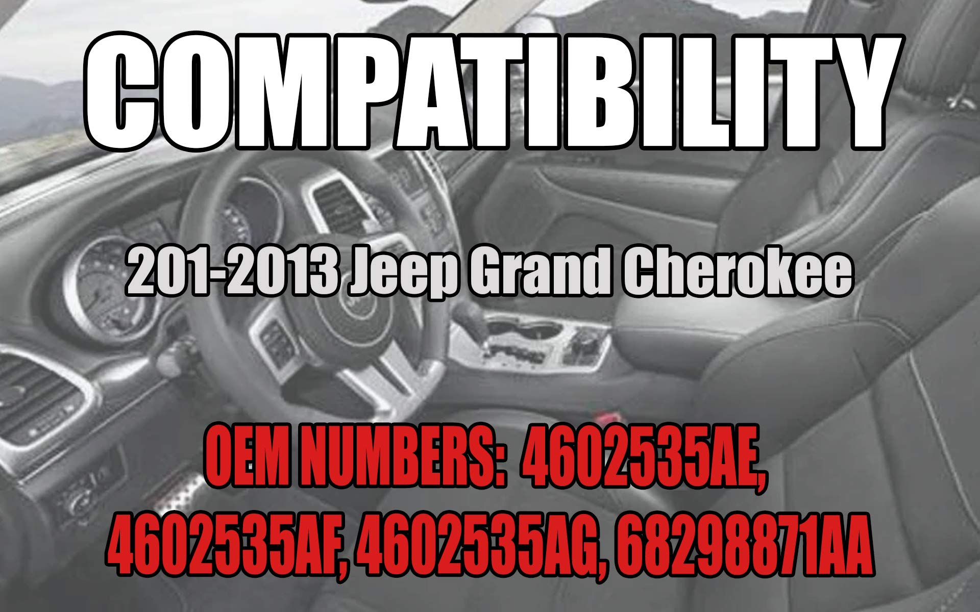 SWITCHDOCTOR Replacement for Window Master Switch for 2011-2013 Grand Cherokee (Pin Check Required)
