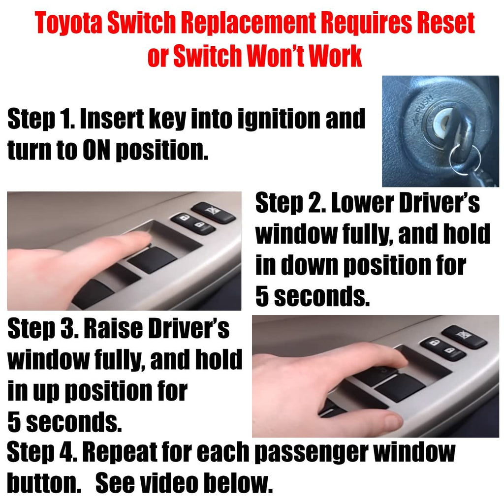 SWITCHDOCTOR Window Master Switch for 2007-2009 and 2012-2014 Toyota Camry