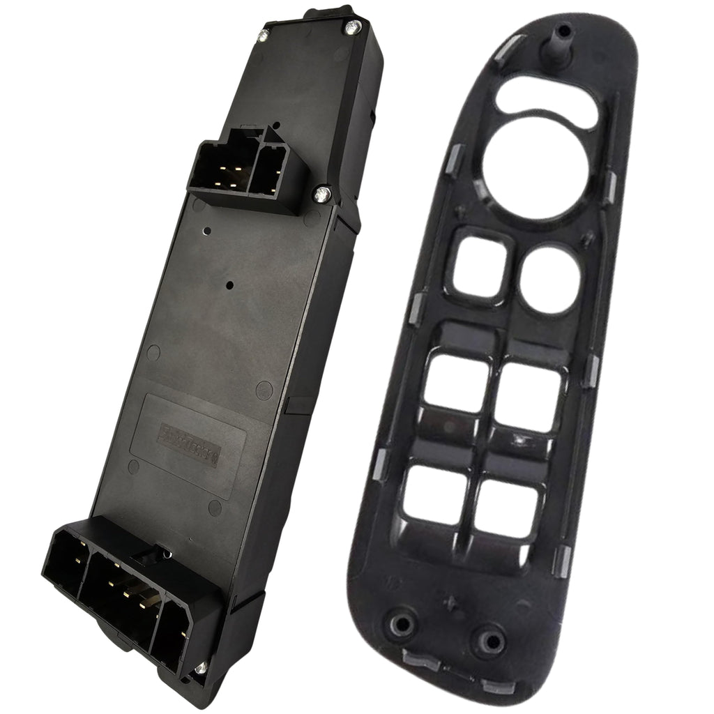 SWITCHDOCTOR Window Master Switch & Bezel Set for 2002, 2003, 2004, 2005, 2006, 2007, 2008 Dodge Ram (Quad Cab, Crew) (Tan Bezel)