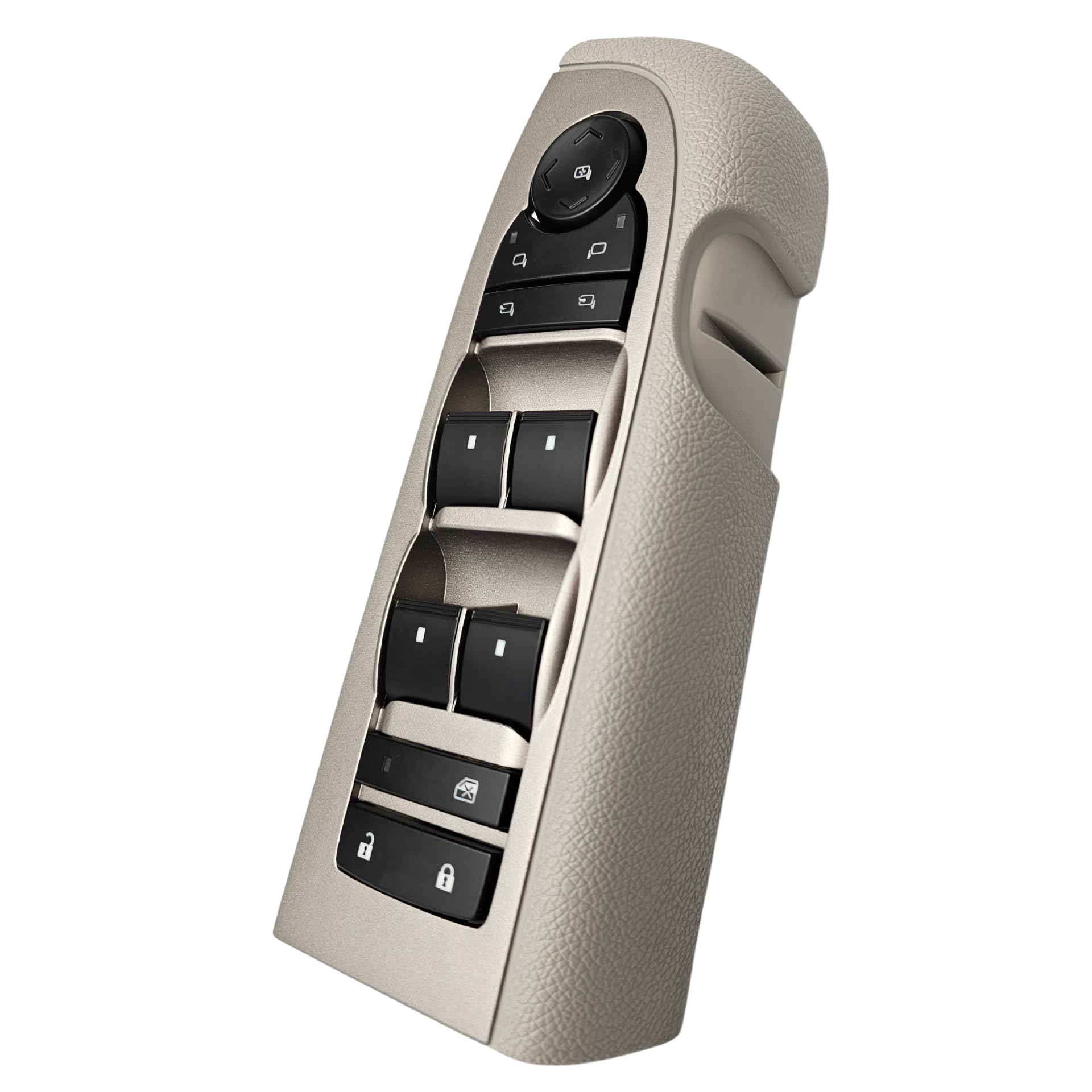 SWITCHDOCTOR Window Master Switch and Light Titanium/Gray Bezel for 2007-2013 Chevrolet Silverado with Power Folding Mirrors (20835553) (Power, Button, Control, Chevy)