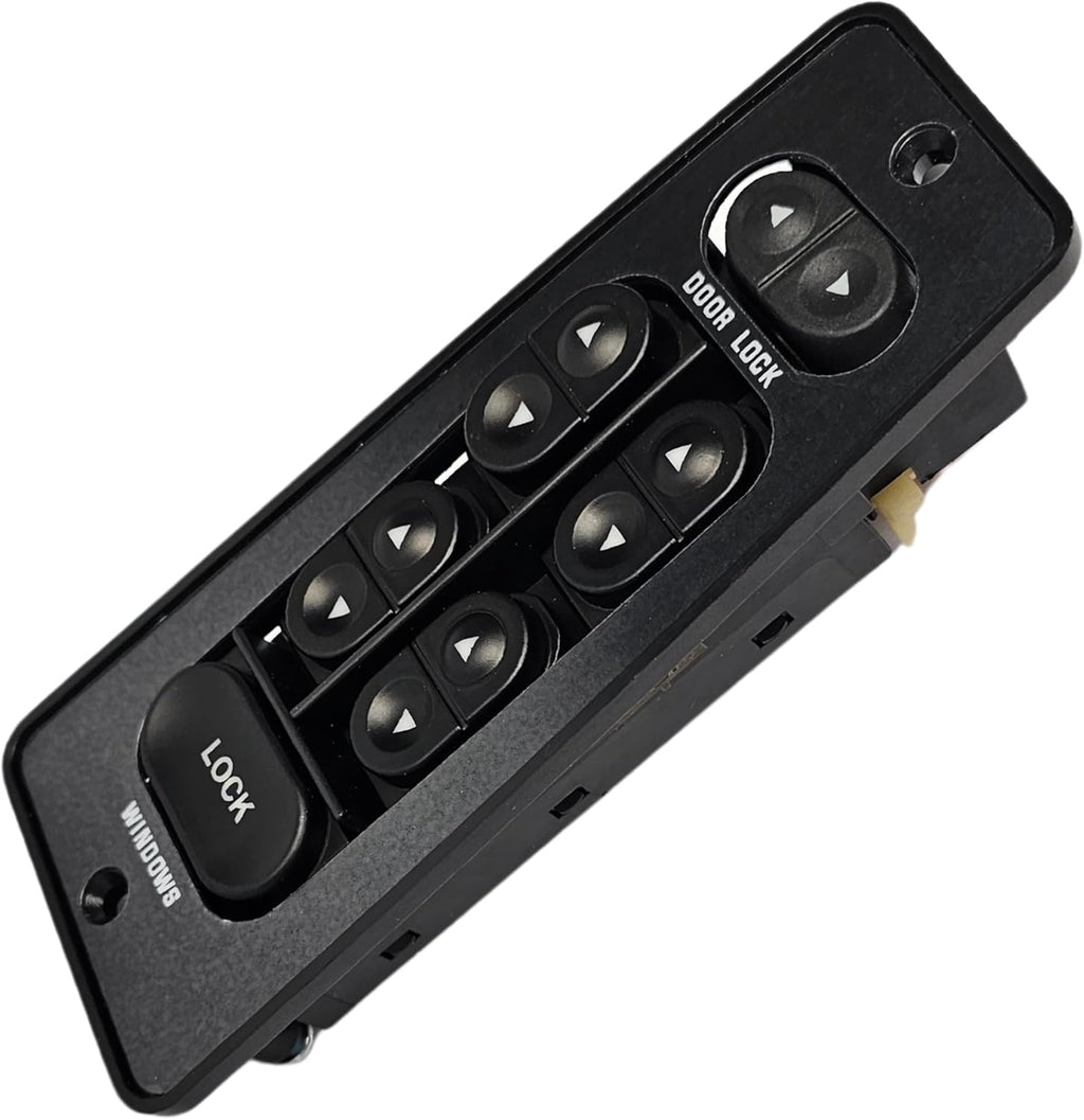 SWITCHDOCTOR Window Master Switch, Bezel, & Lock Switch for 1987-1993 Ford Mustang Convertible (Trim, Cover, Panel, Button, Power, Control)
