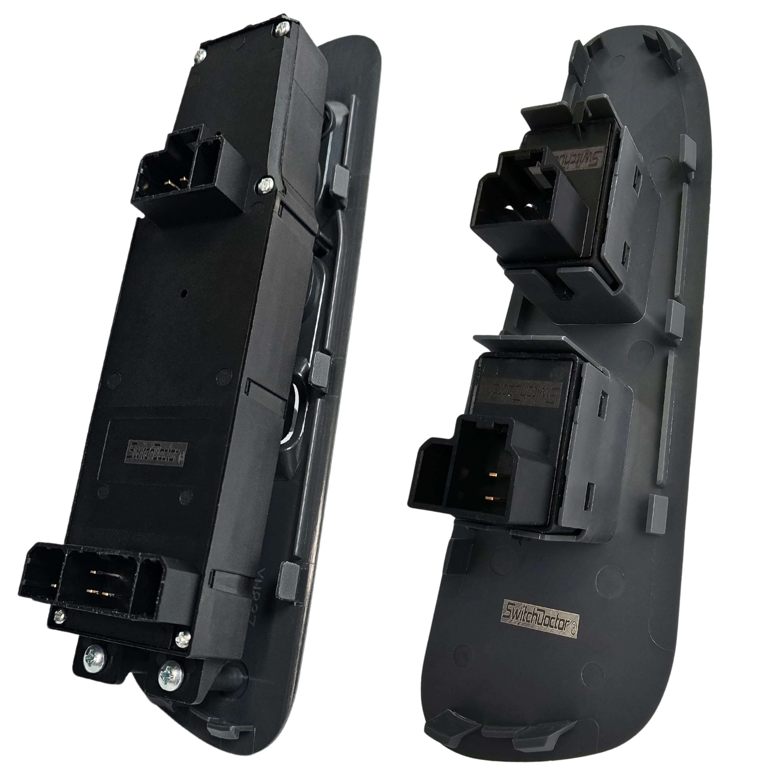 SWITCHDOCTOR Window Master Switch & Front Passenger Gray Bezel Assembly for 2002-2009 Dodge Ram (Regular Cab, Single Cab, Full Assembly)