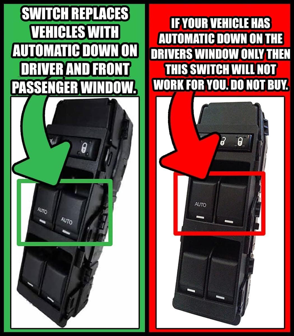 SWITCHDOCTOR Window Master Switch for 2007-2014 Dodge Avenger; 2007-2009 Avenger; 2007-2010 Jeep Grand Cherokee, Commander, Charger, Chrysler 300, Sebring