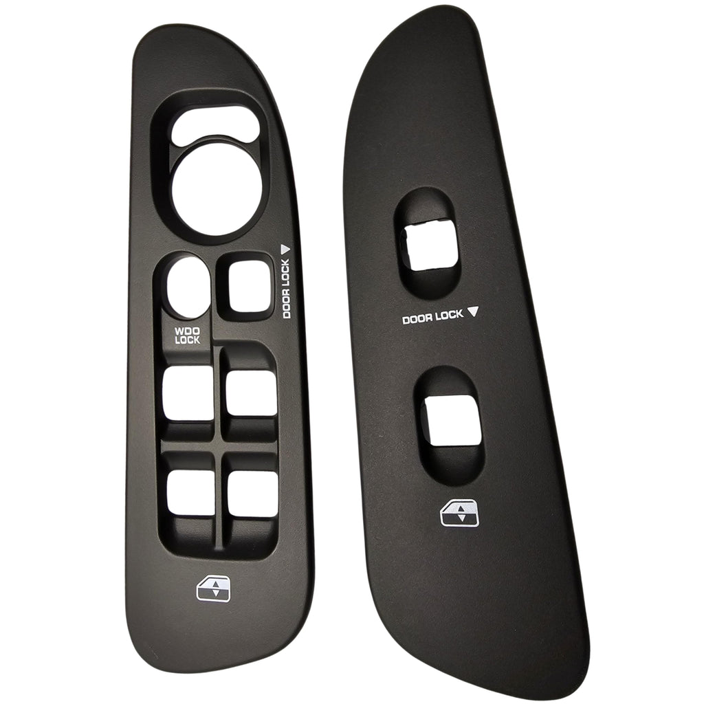 SWITCHDOCTOR Window Master Switch Black Bezel and Front Passenger Black Bezel Set for 2002-2008 Dodge Ram 1500 2500 (Quad Cab, Crew)