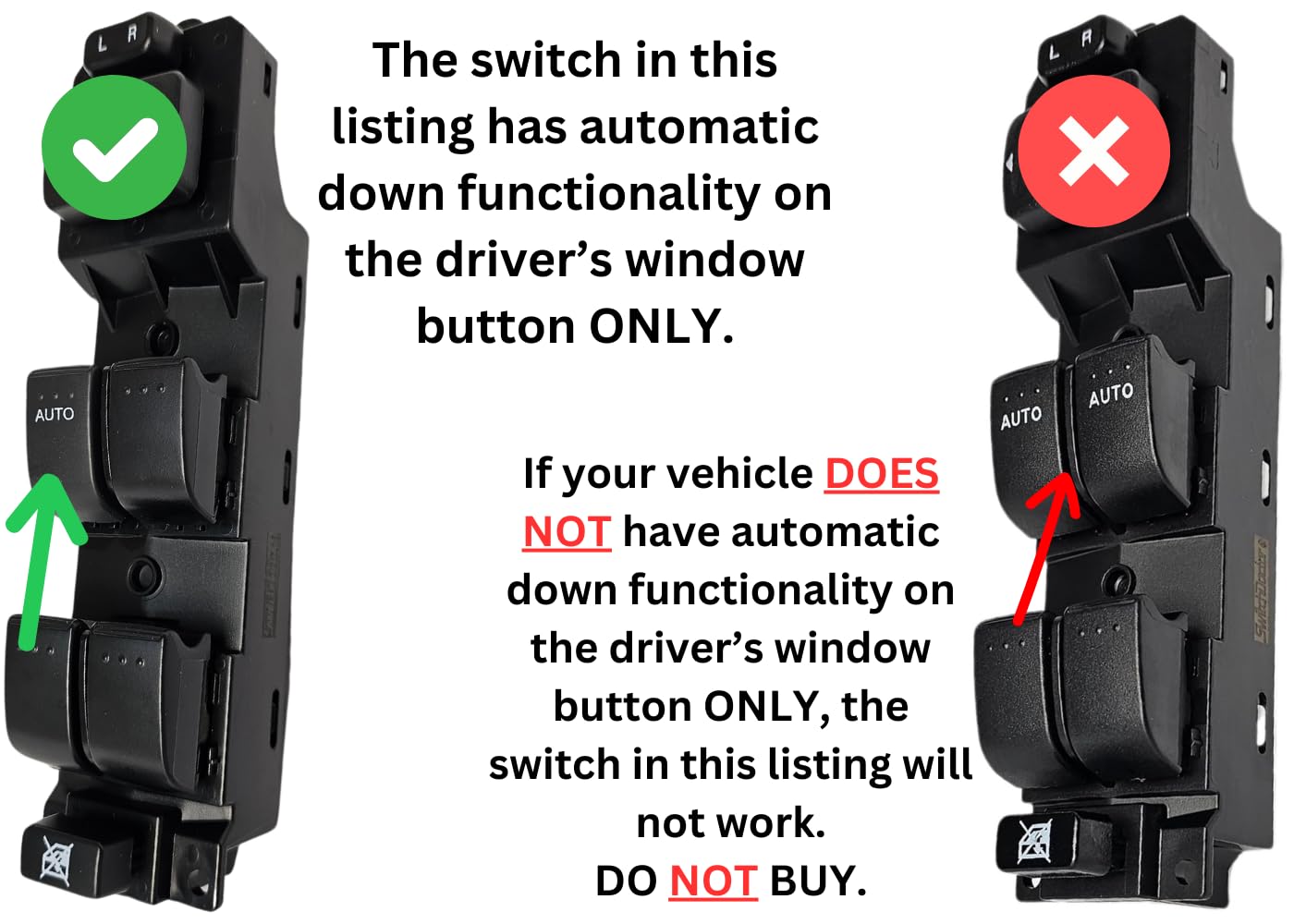 SWITCHDOCTOR Window Master Switch compatible with Mazda6 2006-2008 (Mazda 6) ONLY
