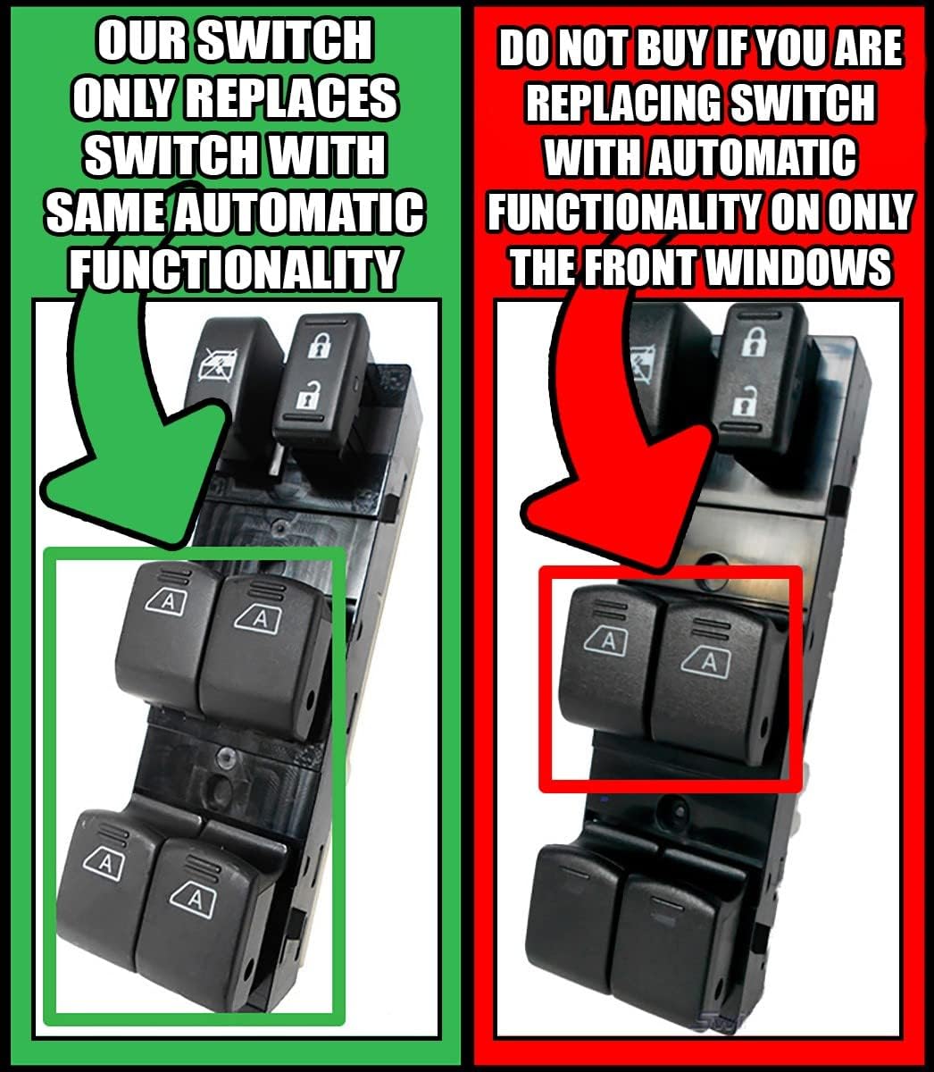 SWITCHDOCTOR Window Master Switch for 2009-2014 Nissan Maxima SV 25401-9N00D