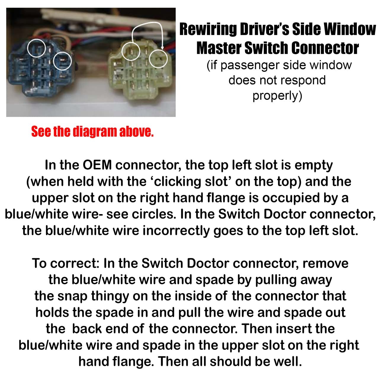 SWITCHDOCTOR Window Master Switch for 1984-1988 Toyota Land Cruiser