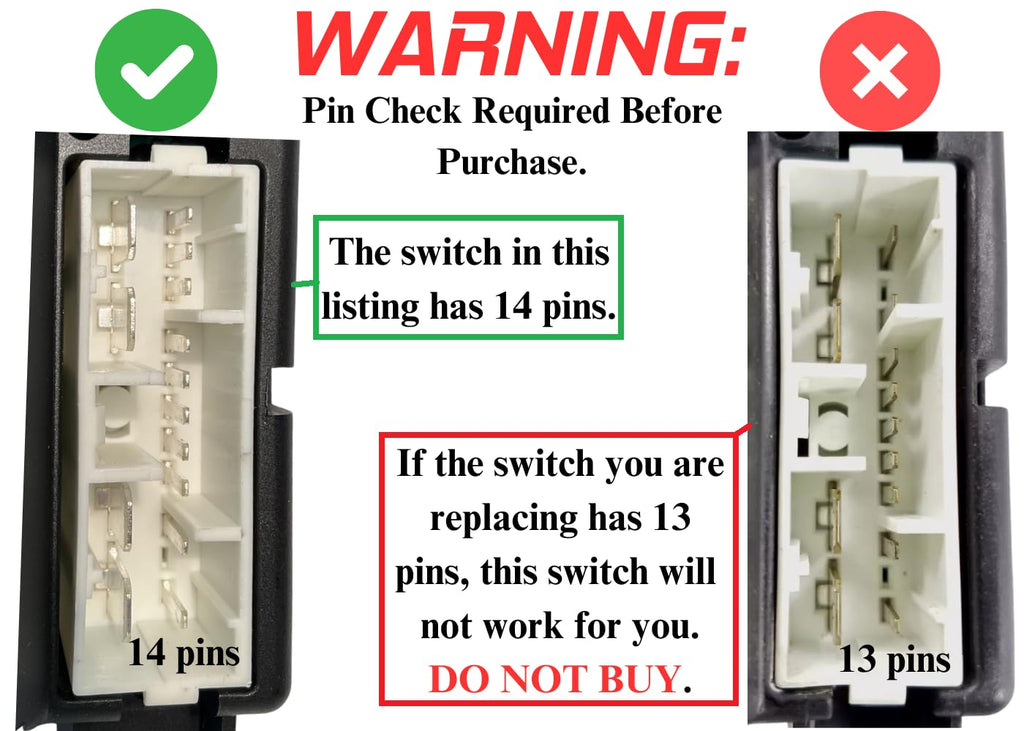 SWITCHDOCTOR Window Master Switch for 1999, 2000, 2001, 2002, 2003, 2004 Jeep Grand Cherokee Laredo