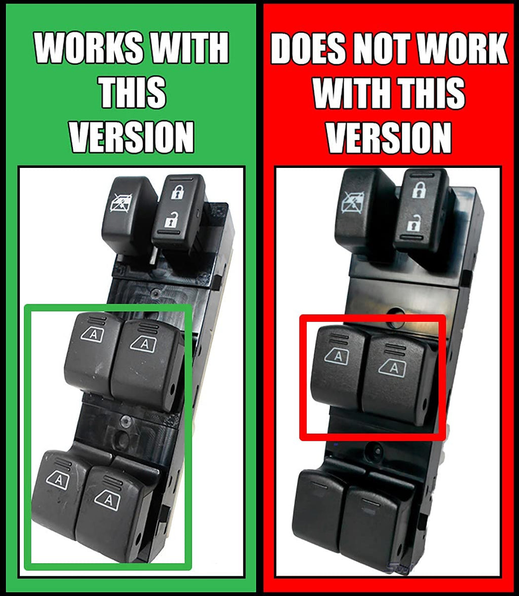 SWITCHDOCTOR Window Master Switch & Bezel Set for 2009-2014 Nissan Maxima (SV)