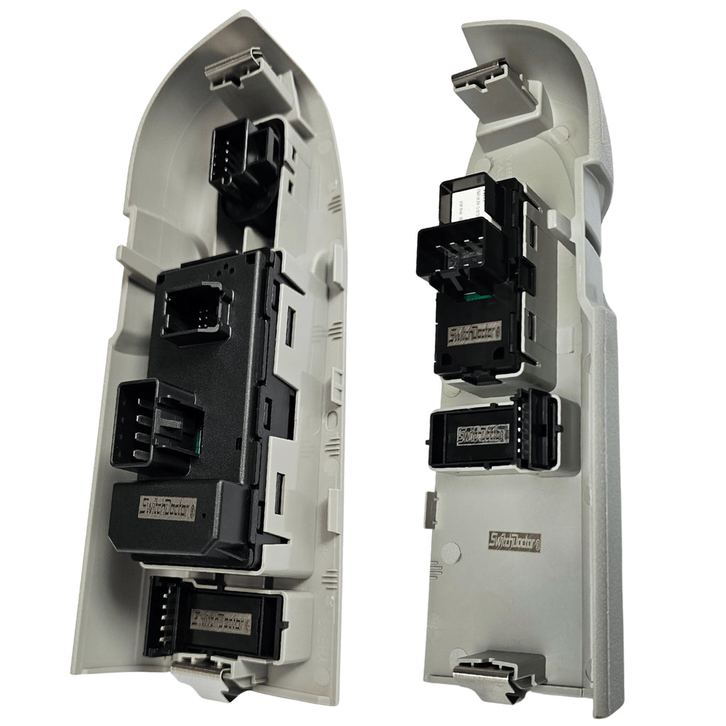 SWITCHDOCTOR Window Master Switch & Front Passenger Assembly Gray for 2010-2013 Chevrolet Silverado & GMC Sierra (Standard Cab Pickup, Regular Cab, Full Assembly, Truck, 2 Door, Chevy)