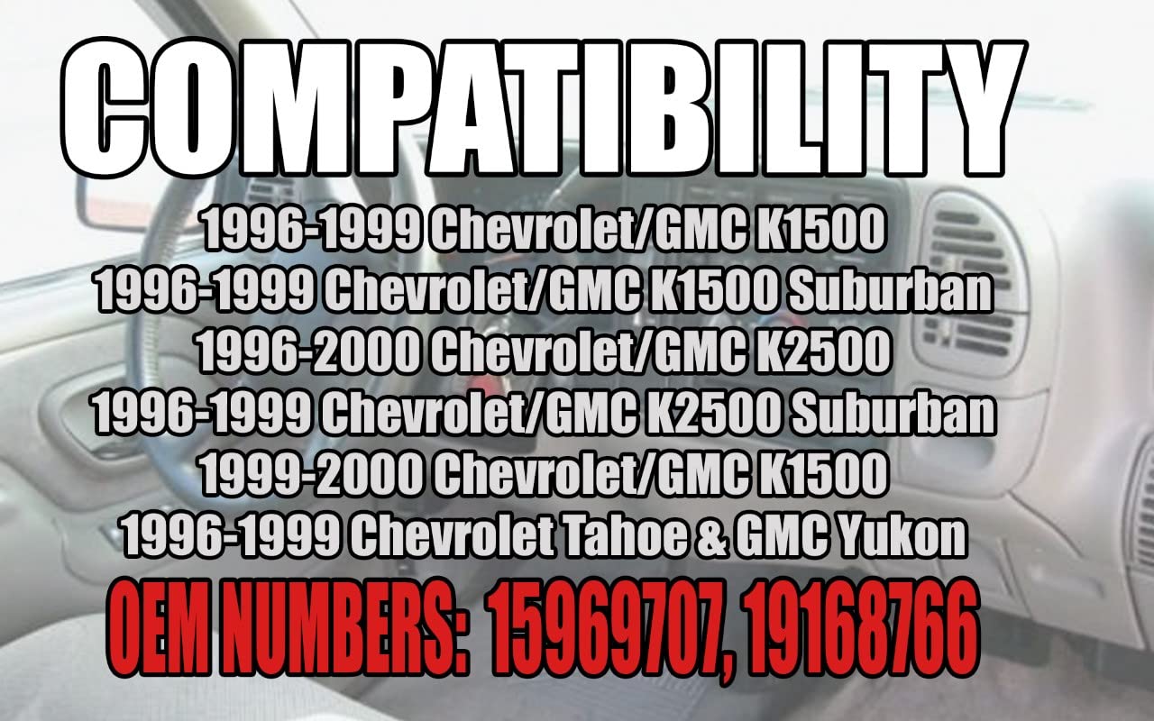 SWITCHDOCTOR 4x4 Transfer Case Shift Selector Switch for 1996-1999 Chevrolet GMC C1500 K1500, Tahoe & Yukon; 1996-1999 Suburban; 1996-2000 Chevrolet GMC C2500 C3500 K2500 K3500
