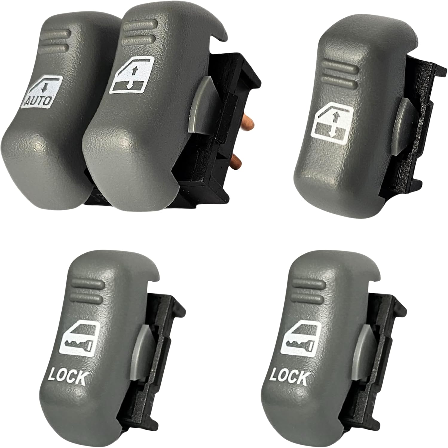 SWITCHDOCTOR Window Master Switch, Front Passenger, & 2 Locks Set for 1993-2002 Pontiac Firebird