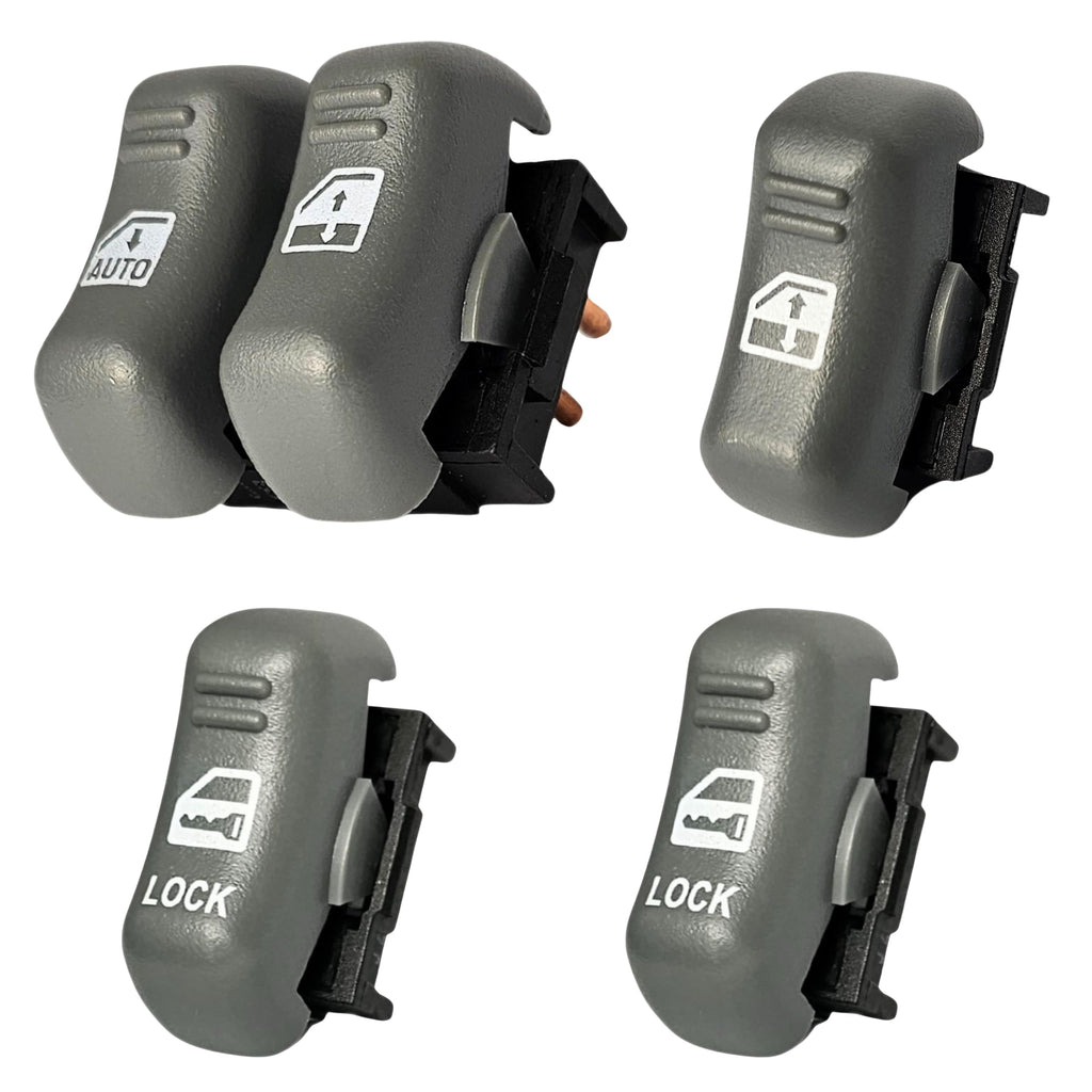 Window Master Switch, Front Passenger, & 2 Locks Set for 1993-2002 Pontiac Firebird
