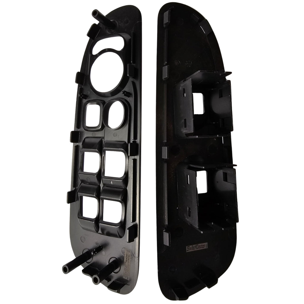SWITCHDOCTOR Window Master Switch Black Bezel and Front Passenger Black Bezel Set for 2002-2008 Dodge Ram 1500 2500 (Quad Cab, Crew)