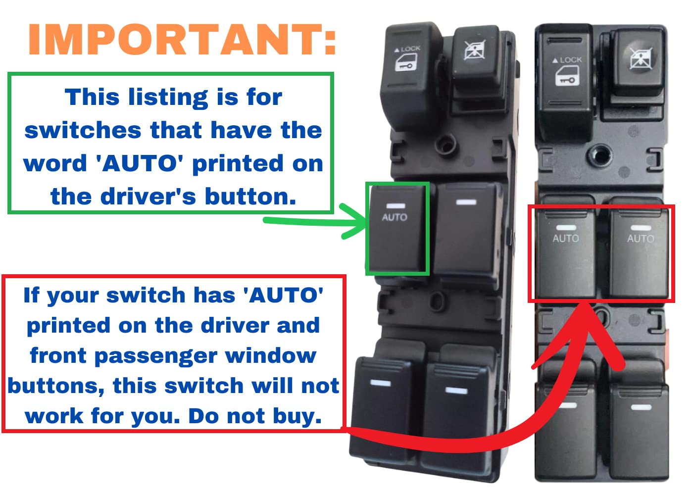 SWITCHDOCTOR Window Master Switch Compatible with 2011-2013 Kia Sorento