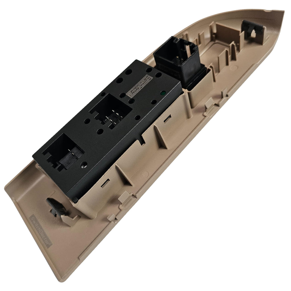 SWITCHDOCTOR Window Master Switch, Tan Bezel, & Lock for 2003-2006 Ford Expedition (Full Assembly, Supercab, Super Crew, Crew Cab, Power, Control, Button, 5L1Z-14529-AA)