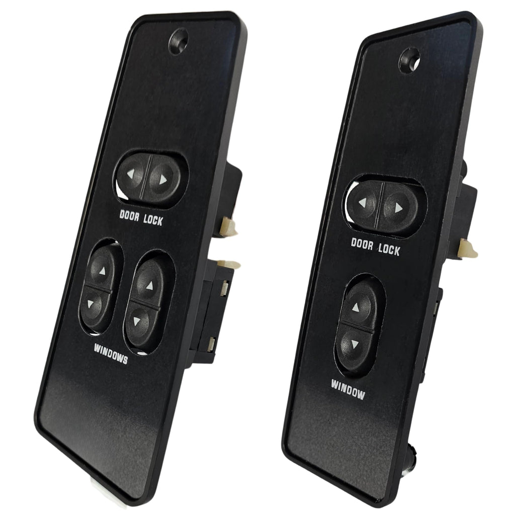 SWITCHDOCTOR Window Master Switch & Front Passenger Set for 1987-1993 Ford Mustang Coupe (Bezel, Lock, 2 Door, Full Assembly)