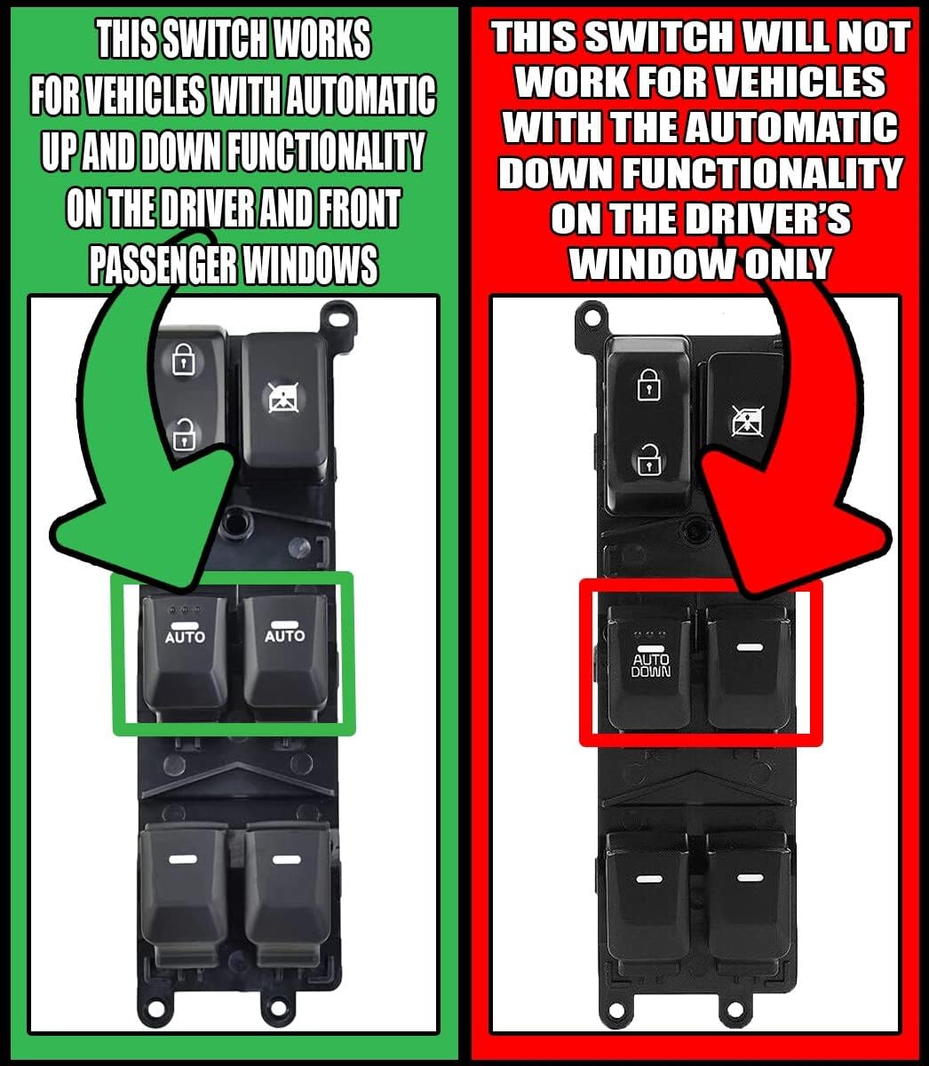SWITCHDOCTOR Window Master Switch for 2014-2018 Kia Forte and Kia Forte5 Genuine Original Equipment