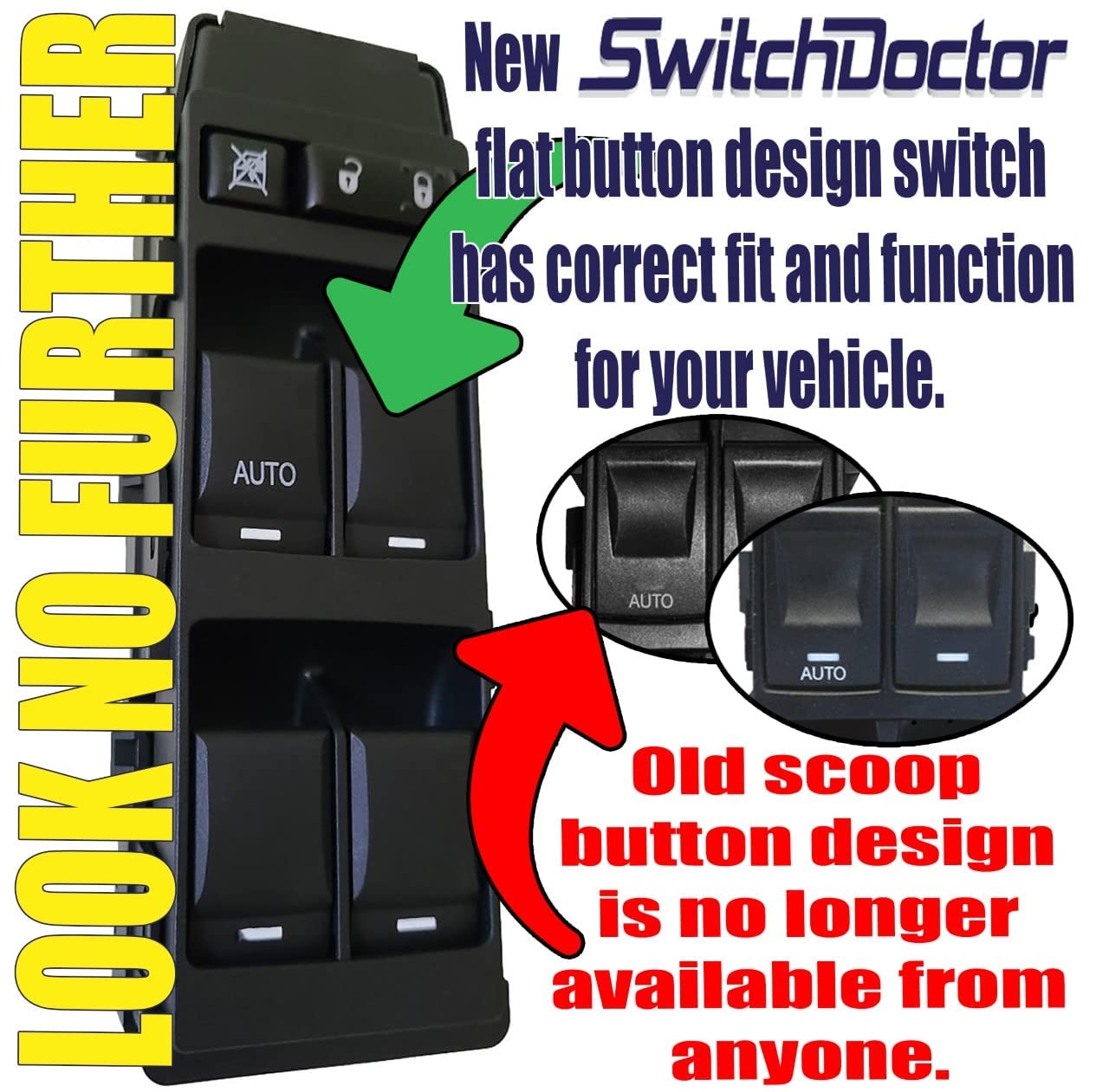 SWITCHDOCTOR Window Master Switch for 2005-2006 Jeep Grand Cherokee