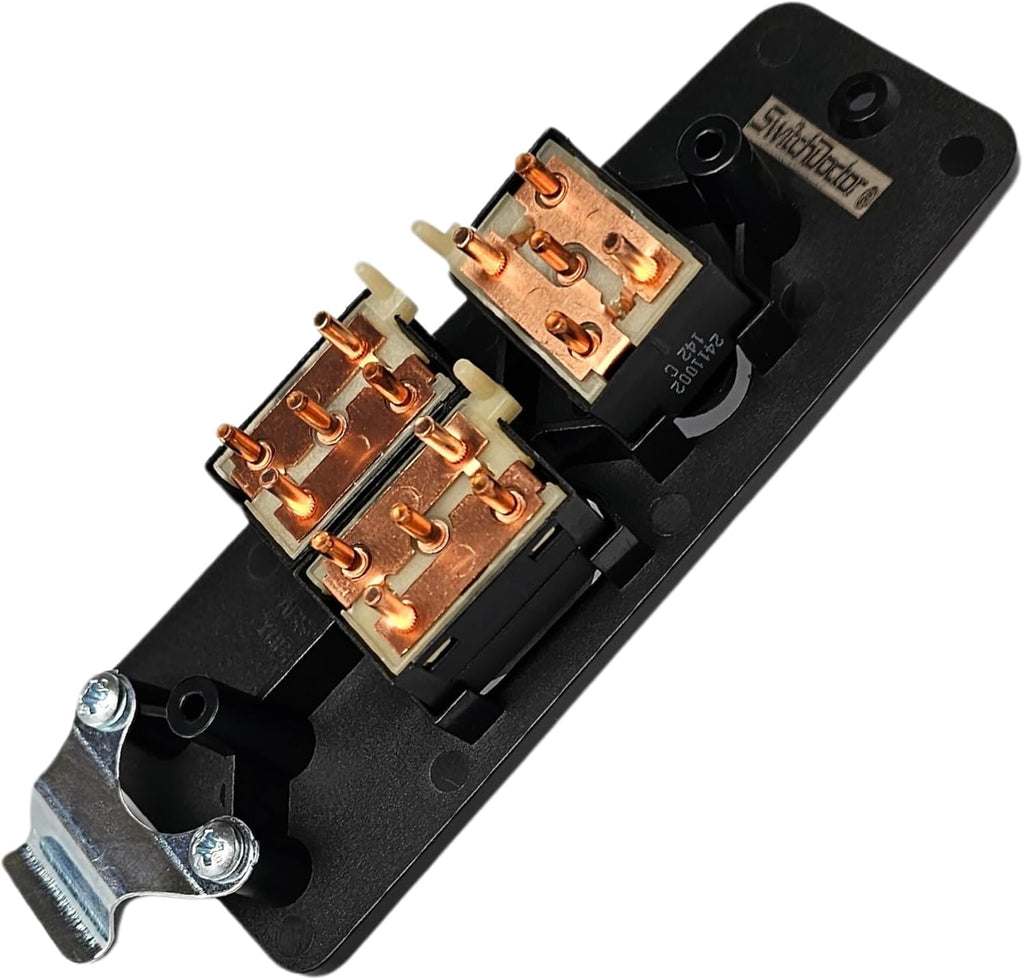 SWITCHDOCTOR Window Master Switch, Bezel, & Lock Switch Set for 1987-1993 Ford Mustang Coupe (Trim, Cover, Panel)