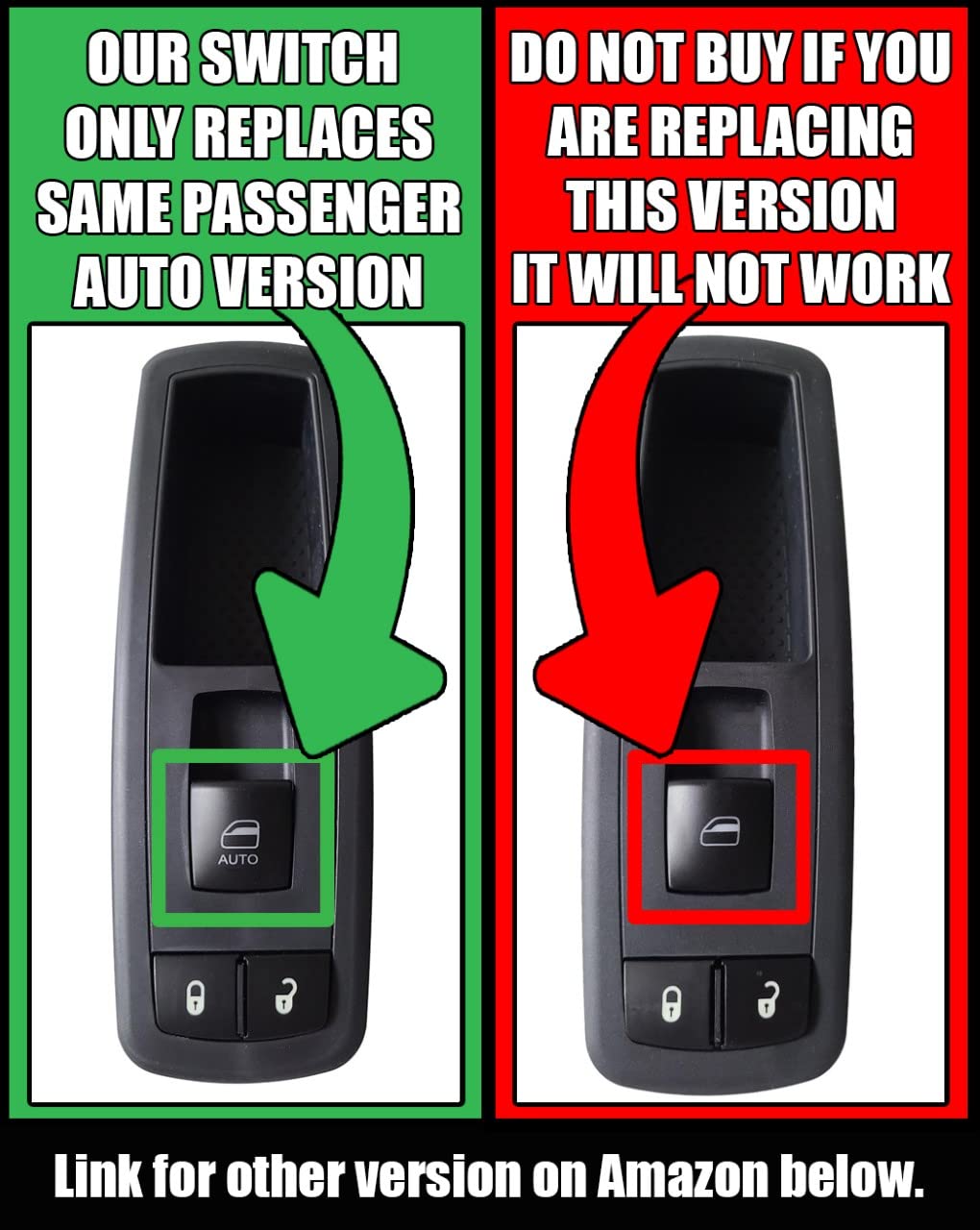 SWITCHDOCTOR Front Passenger Window Switch for 2009-2011 Dodge Grand Caravan