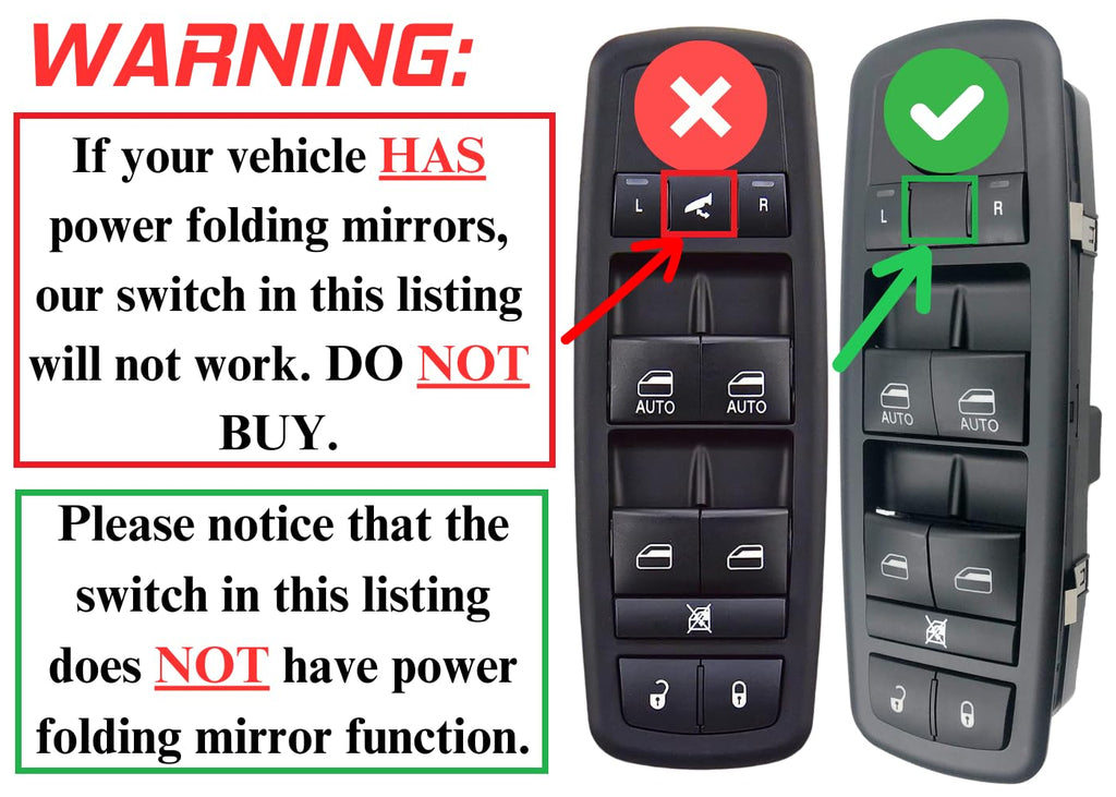 SWITCHDOCTOR Window Master Switch compatible with Toyota Cressida 1985-1988