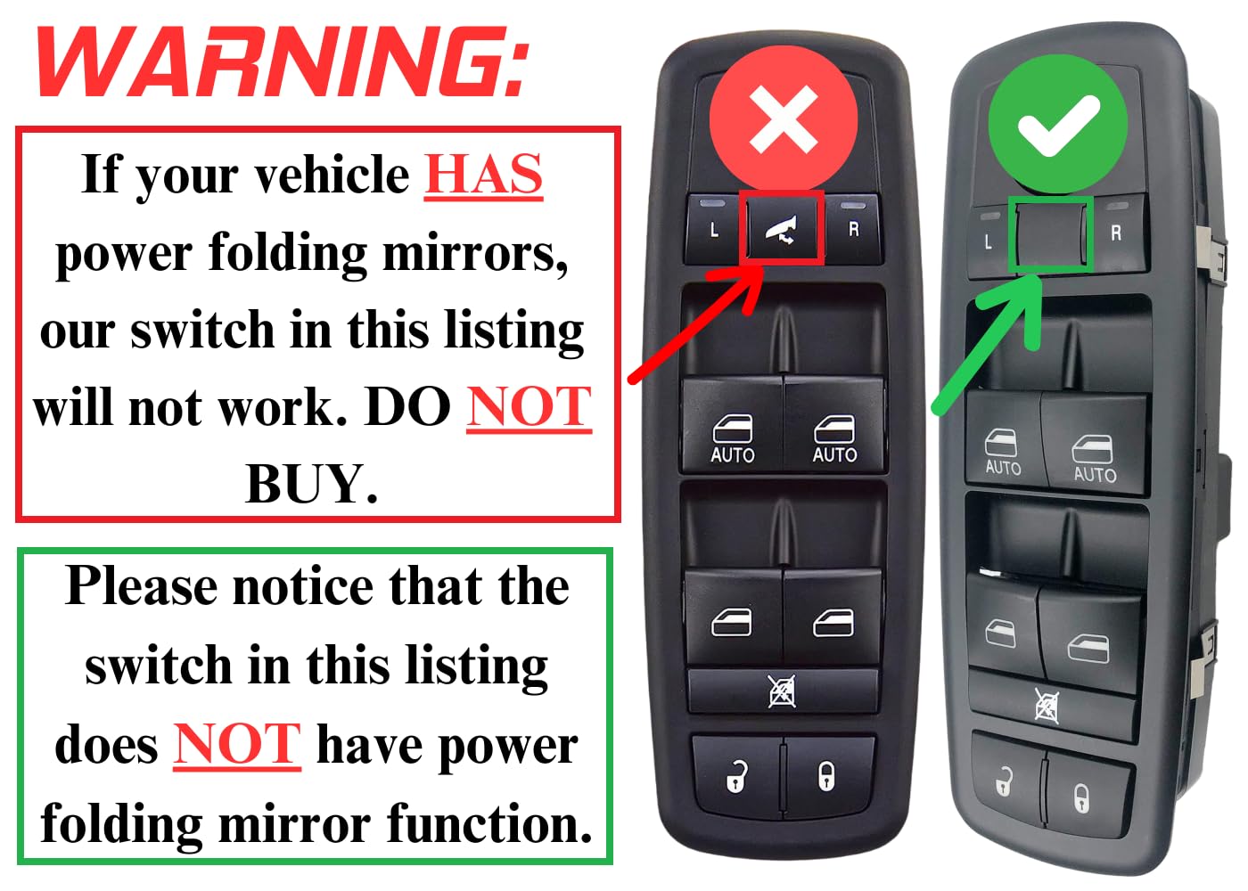 SWITCHDOCTOR Window Master Switch compatible with Toyota Cressida 1985-1988