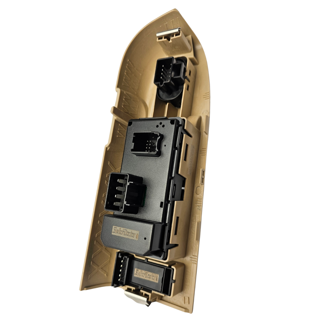 Window Switch Master Switch, Tan Bezel, Lock, & Mirror for 2010-2013 Chevrolet Silverado & GMC Sierra
