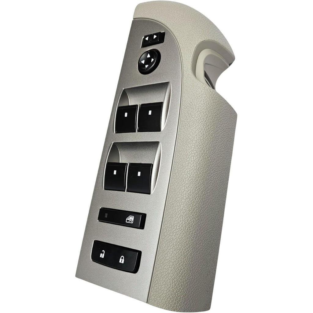 Window Master Switch, Gray Bezel, Lock, & Mirror for 2007-2009 Chevrolet Silverado & GMC Sierra