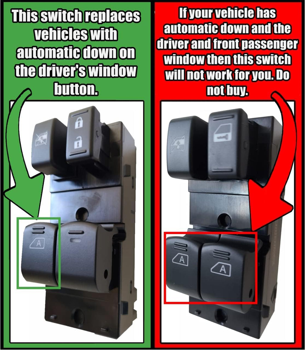 Window Master Switch Assembly for 2008, 2009, 2010, 2011, 2012, 2013 Nissan Altima Coupe S