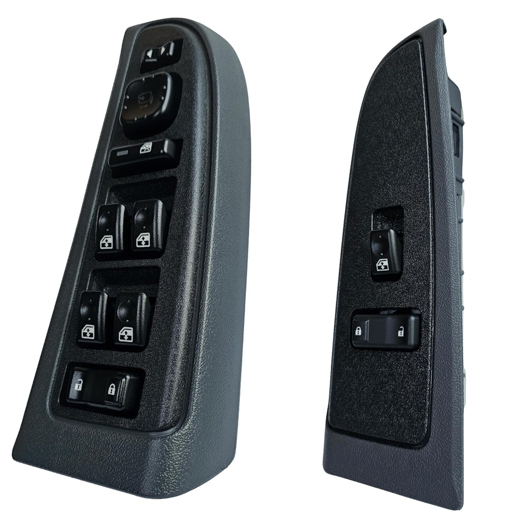 Window Master Switch & Front Passenger for 2003-2006 GMC Sierra, Chevrolet Silverado, Suburban, Tahoe, Yukon, Avalanche (Dark Gray, Dark Pewter, Crew Cab)