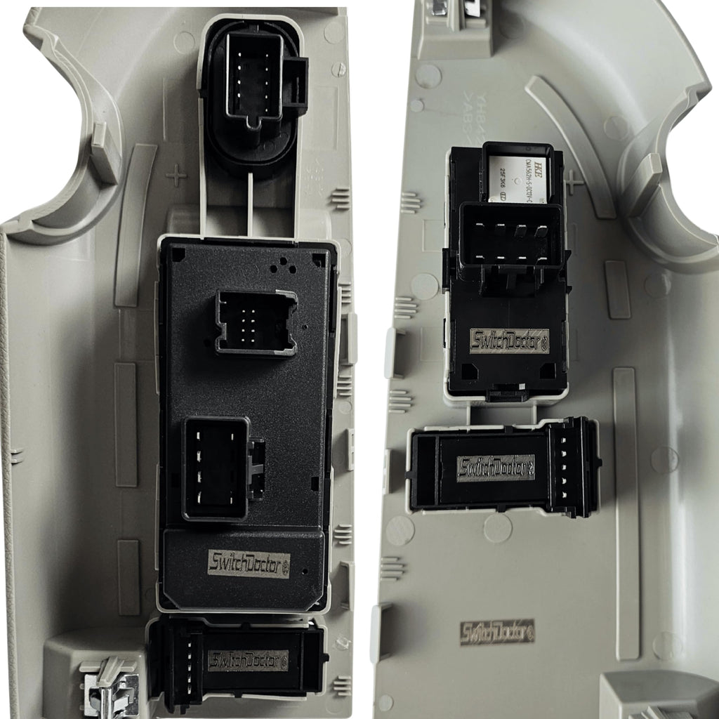 SWITCHDOCTOR Window Master Switch & Front Passenger Assembly Gray for 2007-2009 Chevrolet Silverado & GMC Sierra (Standard Cab Pickup, Regular Cab, Full Assembly, Truck, 2 Door, Chevy)