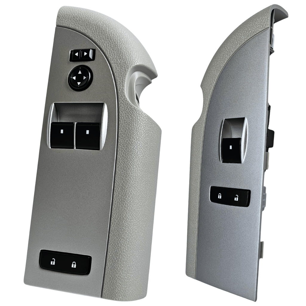 SWITCHDOCTOR Window Master Switch & Front Passenger Assembly Gray for 2007-2009 Chevrolet Silverado & GMC Sierra (Standard Cab Pickup, Regular Cab, Full Assembly, Truck, 2 Door, Chevy)