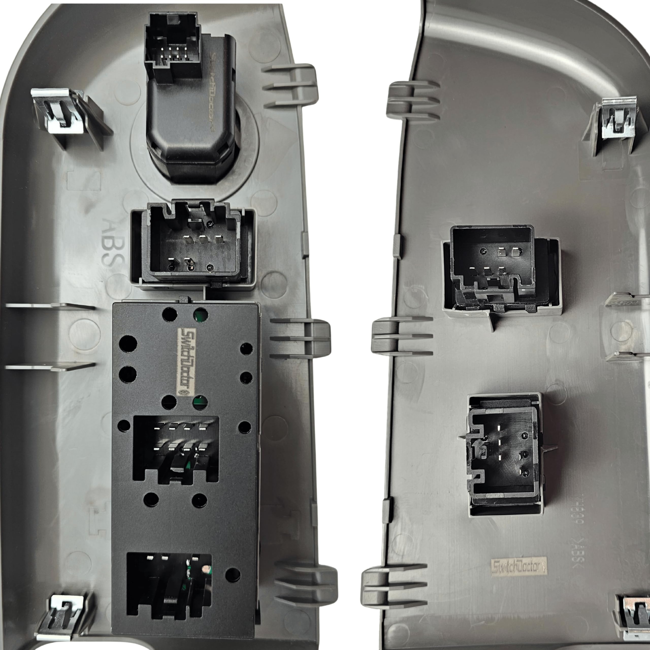 SWITCHDOCTOR Master Window Switch & Front Passenger Gray Assembly for 2004, 2005, 2006, 2007, 2008 Ford F-150 F150 (Super Cab, Supercrew Cab, Double Cab, Full Assembly)