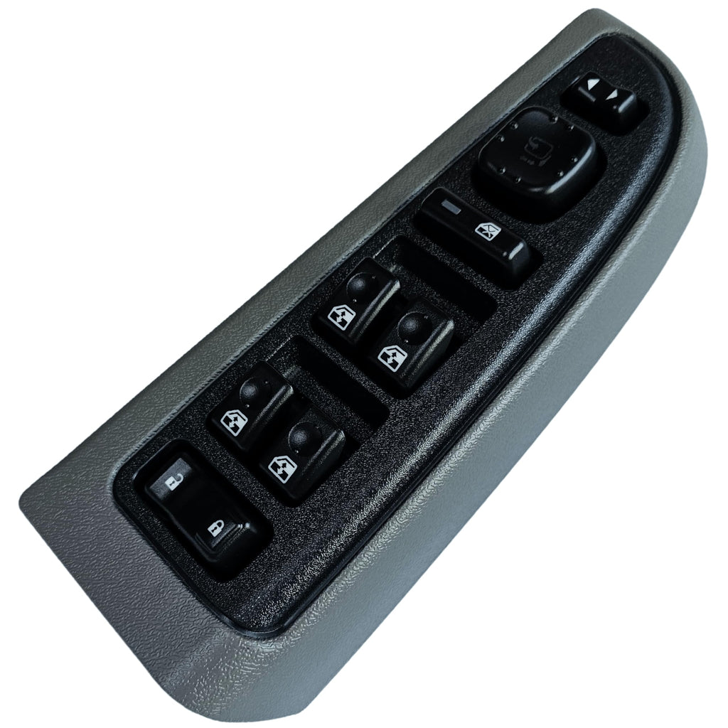 SWITCHDOCTOR Master Window Switch & Light Pewter Bezel for 2003-2006 Silverado, Sierra, Suburban, Tahoe, Yukon (15883319, 15883320, 15883321,15883323, Power, Button, Control, Panel, 89045129, Gray)