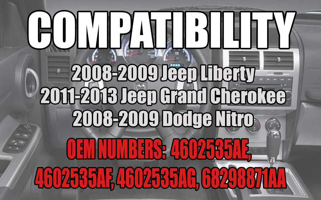 SWITCHDOCTOR Replacement for Window Master Switch for 2008-2009 Liberty, 2011-2013 Grand Cherokee and 2008-2009 Nitro (Pin Check Required)