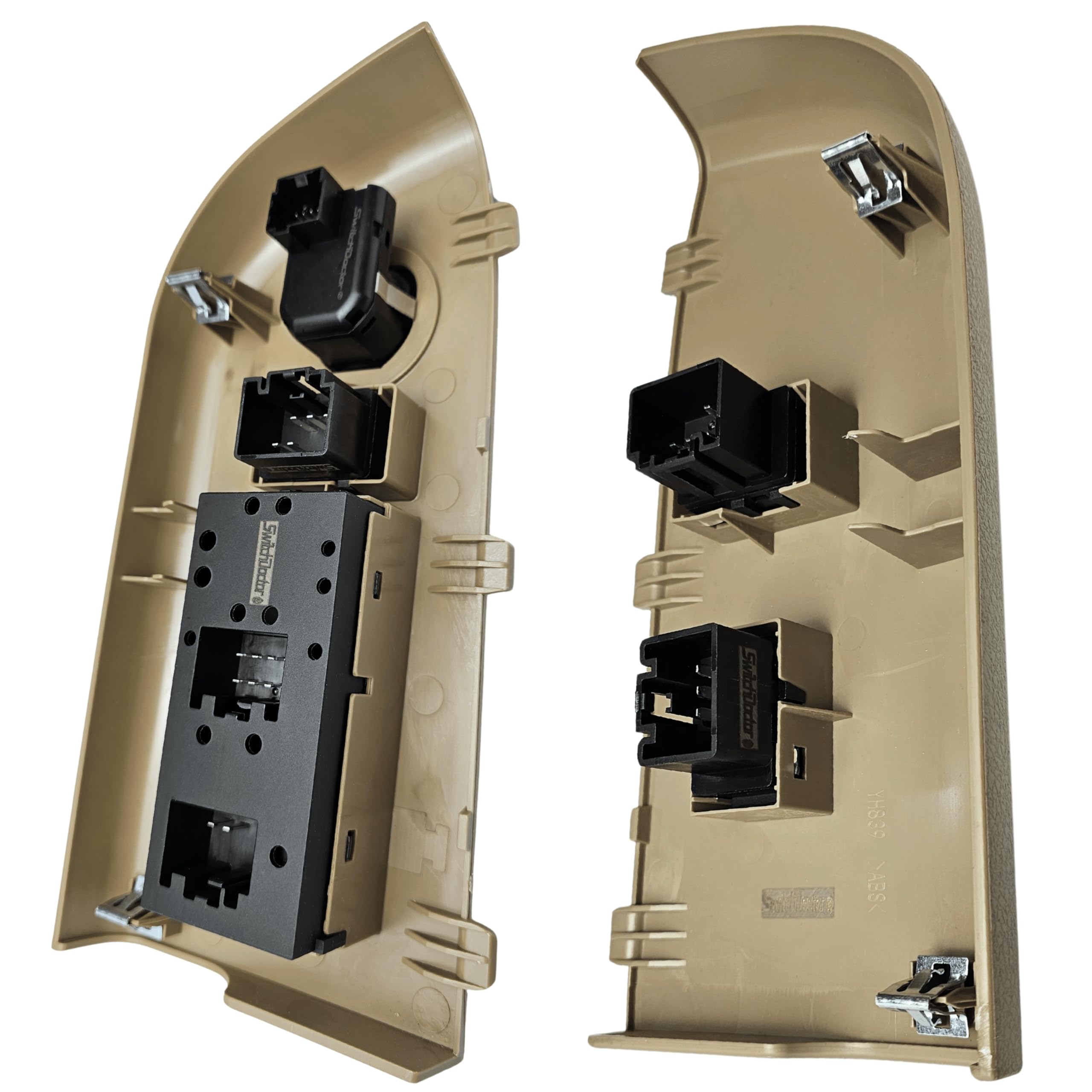 SWITCHDOCTOR Master Window Switch & Front Passenger Tan Assembly for 2004, 2005, 2006, 2007, 2008 Ford F-150 F150 (Super Cab, Supercrew Cab, Double Cab, Full Assembly)