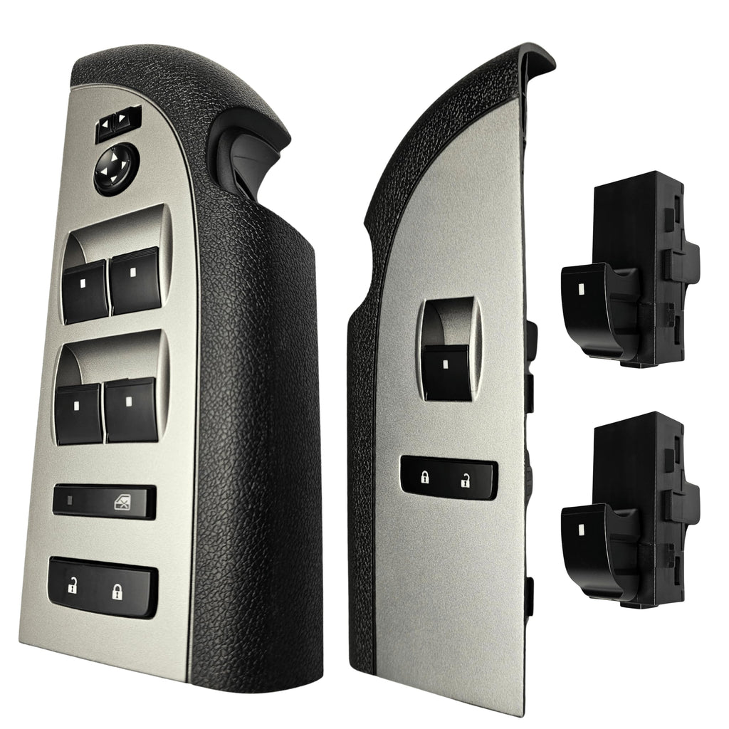 SWITCHDOCTOR Window Master Switch & Front Passenger Assembly for 2007-2009 Chevrolet Silverado and GMC Sierra (Crew, Extended Cab Pickup, Full Assembly, Chevy)