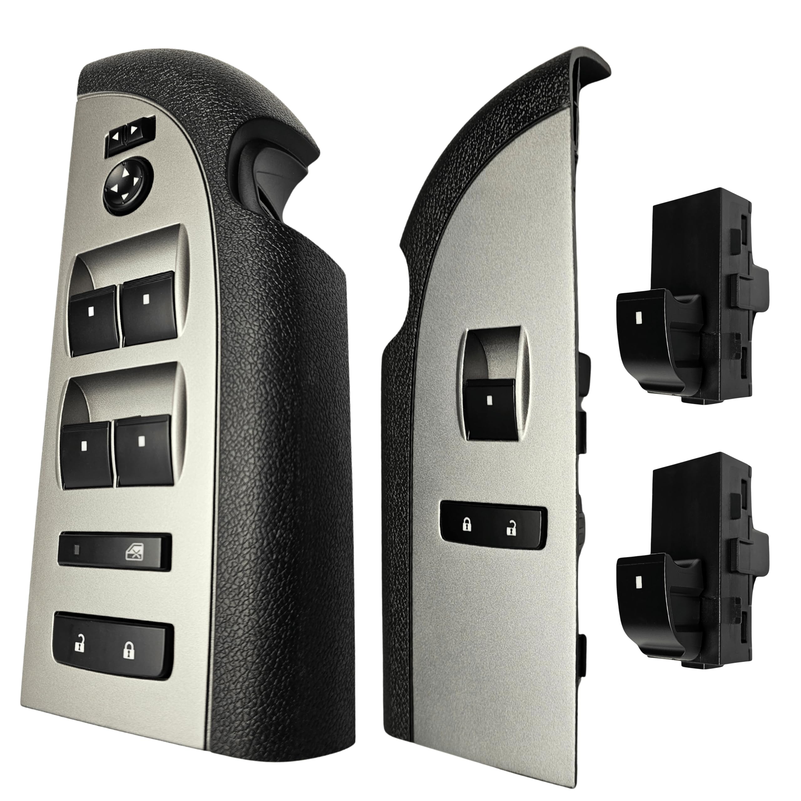 SWITCHDOCTOR Window Master Switch & Front Passenger Assembly for 2007-2009 Chevrolet Silverado and GMC Sierra (Crew, Extended Cab Pickup, Full Assembly, Chevy)