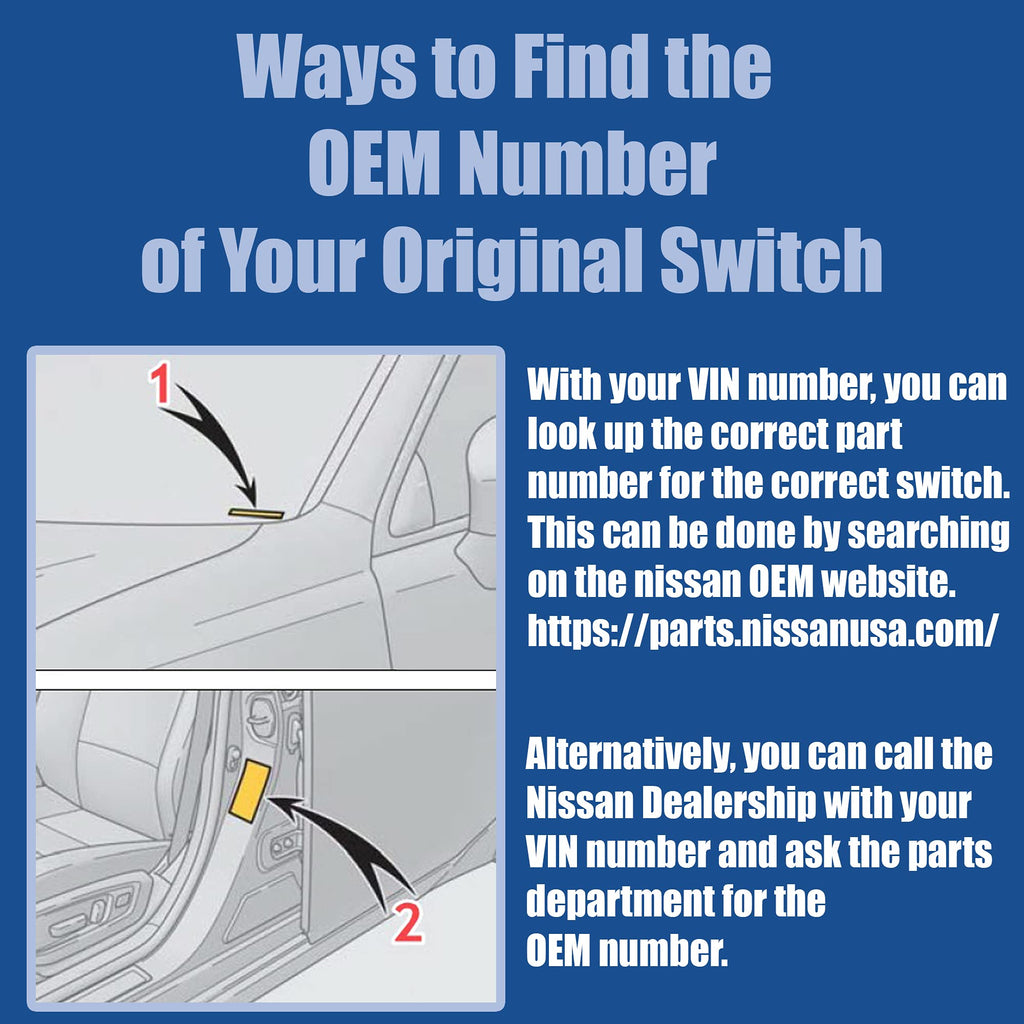 SWITCHDOCTOR Window Master Switch for 2000-2001 Nissan Maxima