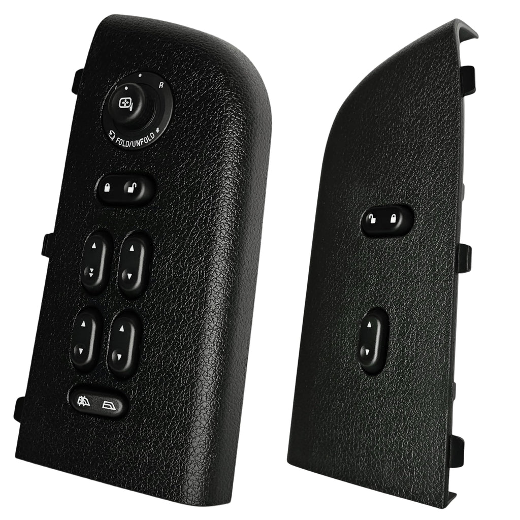 SWITCHDOCTOR Master Window Switch & Front Passenger Black Assembly for 2004, 2005, 2006, 2007, 2008 Ford F-150 F150 (Super Cab, Supercrew Cab, Double Cab, Full Assembly)