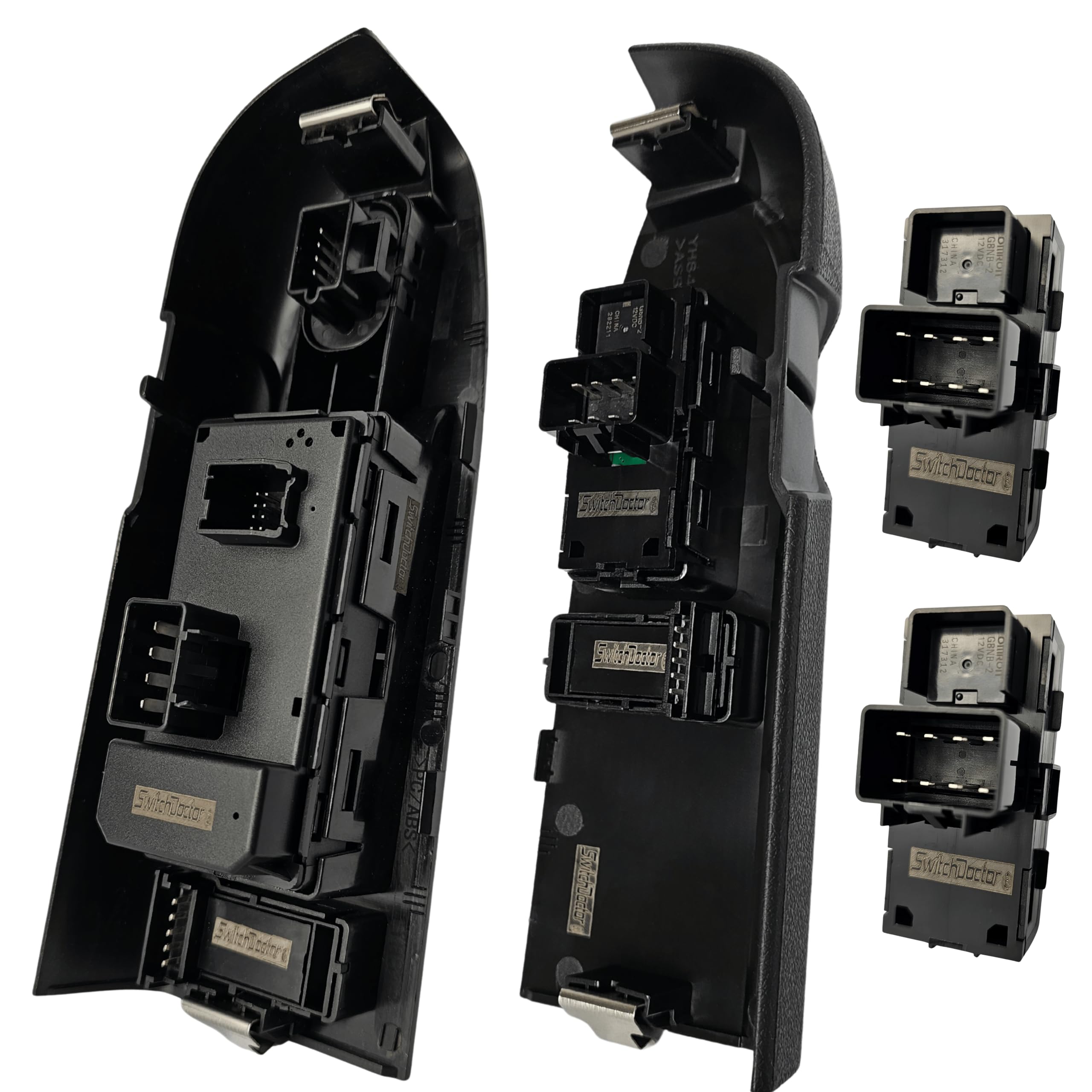 SWITCHDOCTOR Window Master Switch & Front Passenger Assembly for 2010-2013 Chevrolet Silverado and GMC Sierra (Crew, Extended Cab Pickup, Full Assembly, Chevy)