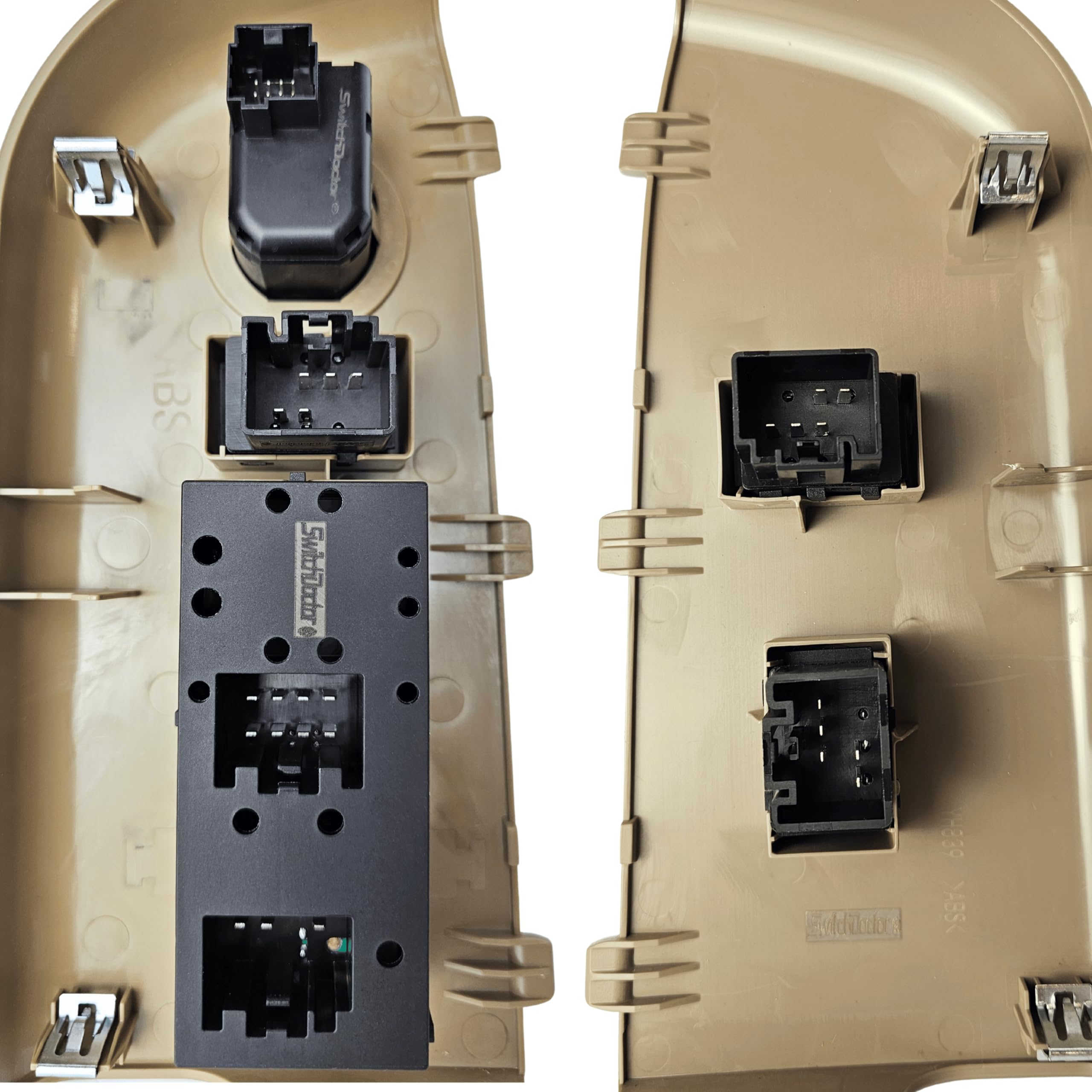 SWITCHDOCTOR Master Window Switch & Front Passenger Tan Assembly for 2004, 2005, 2006, 2007, 2008 Ford F-150 F150 (Super Cab, Supercrew Cab, Double Cab, Full Assembly)