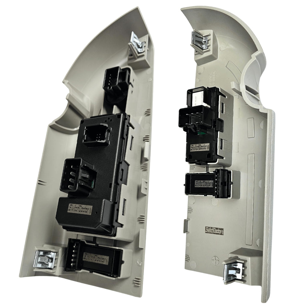 SWITCHDOCTOR Window Master Switch & Front Passenger Assembly Gray for 2007-2009 Chevrolet Silverado & GMC Sierra (Standard Cab Pickup, Regular Cab, Full Assembly, Truck, 2 Door, Chevy)