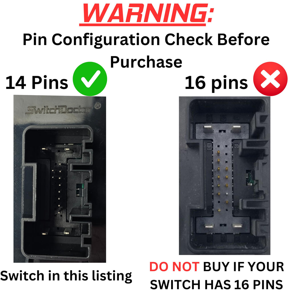 SWITCHDOCTOR Window Master Switch compatible with 2019-2022 Blazer; 2018-2021 Traverse & Terrian; 2018-2022 Equinox (Automatic Up & Down Functionality Driver's Door) (23326295, 84151775, 84512890)
